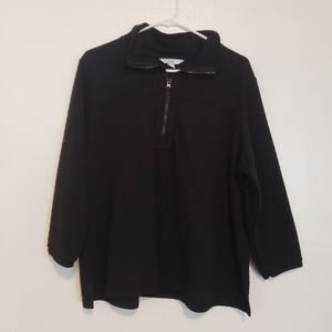 Croft & Barrow Soft Quilted Black 1/4 Zip